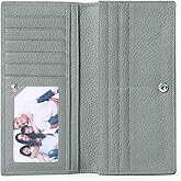 GOIACII Wallets for Women RFID Blocking Ultra Slim Leather Credit Card Holder Clutch