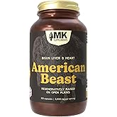 MK Supplements American Beast, Bison Organ Supplement for Athletes, Supports Strength, Endurance & Recovery, Freeze-Dried, Non-GMO, Bison Liver & Bison Heart, 30 Servings (3,000 mg Each)