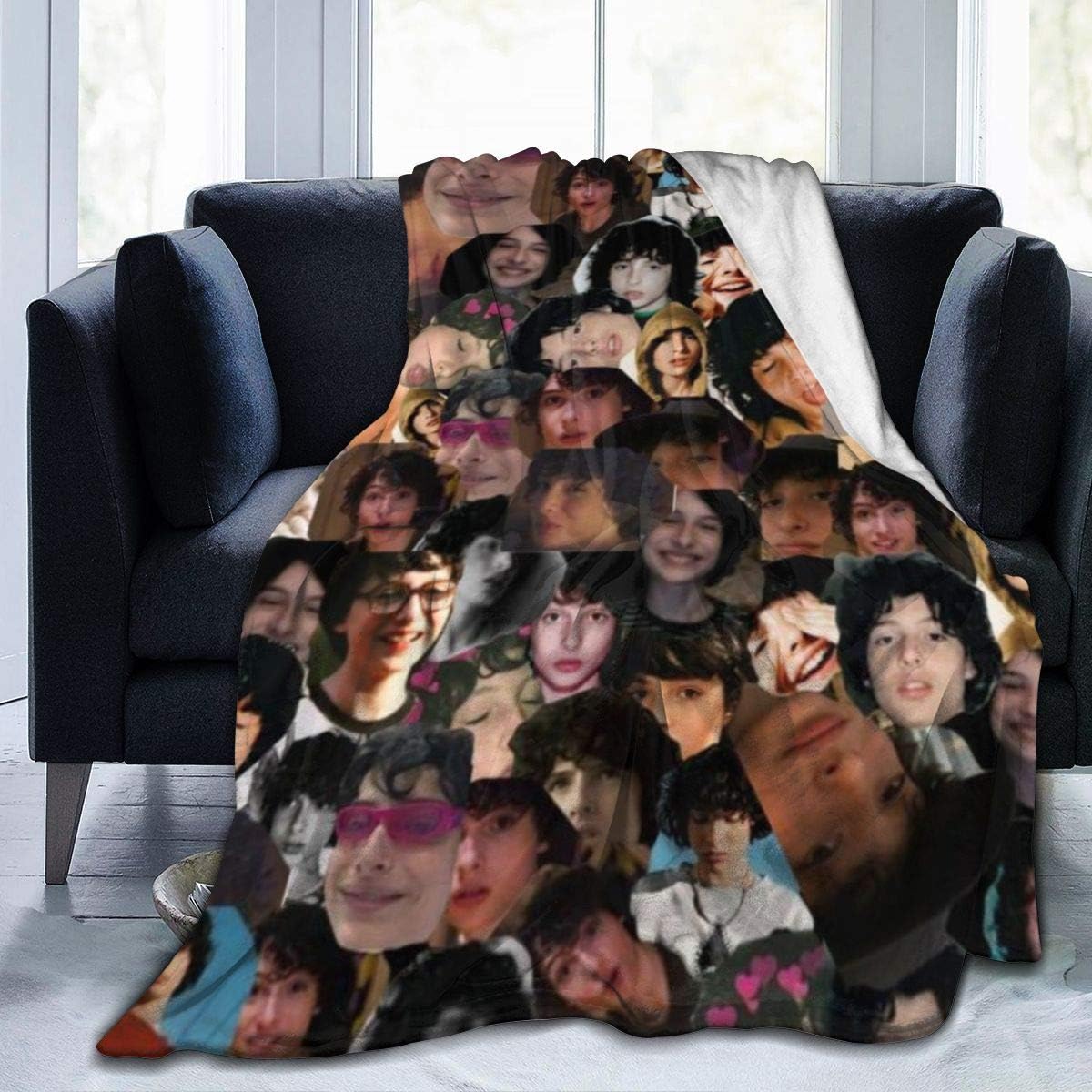 Honghuawenhua Winter Super Soft Warm Finn Wolfhard Thick FleeceThrow Blanket for Bed 60"x50"