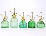 Eidoct Green Glass Spray Bottle 10.5oz Gold Top Plant Mister 7.5in view 7