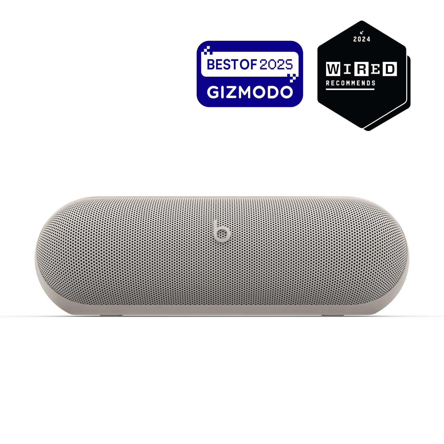 Beats Pill x Kim Kardashian - Wireless Bluetooth Speaker and Portable Charger via USB-C - Up to 24 Hours Battery Life, IP67 Water Resistant, Apple & Android Compatible, Built-in Mic – Light Gray