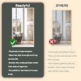 Beauty4U Full Length Mirror 194x94cm Aluminum Frame Free Standing Hanging view 6