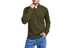 WINDFIT Men's Quarter-Zip Sweater Long-Sleeve Turtleneck Pullover Sweater