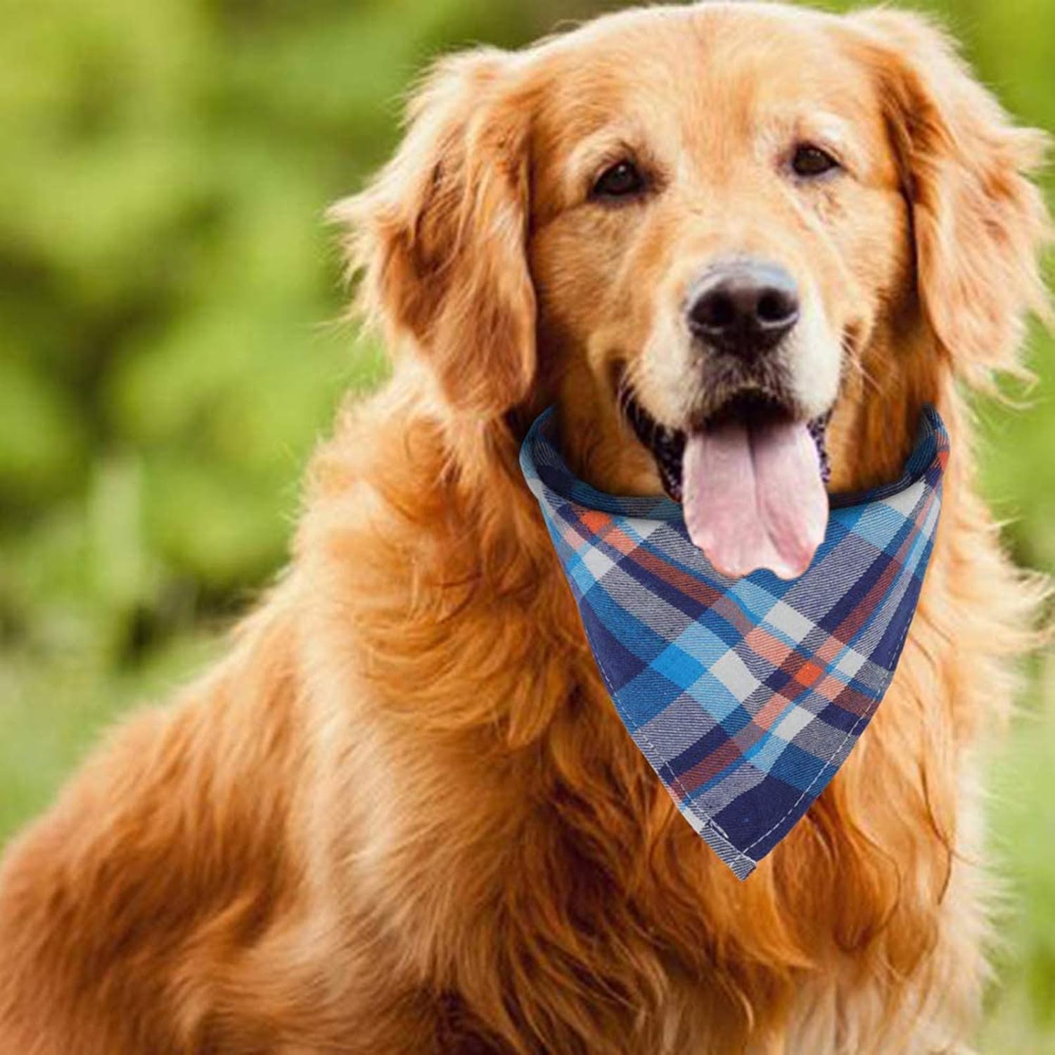 VIPITH 8 Pack Triangle Dog Bandana, Reversible Plaid Painting Bibs Scarf, Washable and Adjustable Kerchief Set for Dogs Cats Pets… : Pet Supplies