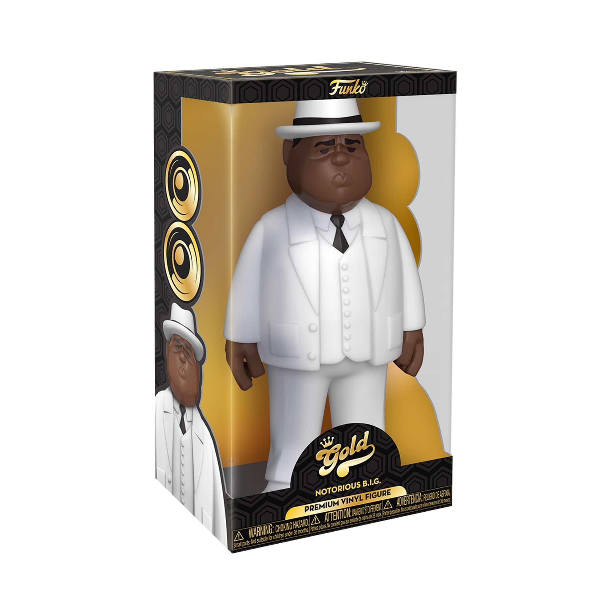 Funko Vinyl Gold 12": Biggie Smalls - Notorious BIG - White Suit - Collectable Vinyl Action Figure - Birthday Gift Idea - Official Merchandise - Ideal Toy for Music Fans - for Your Collection