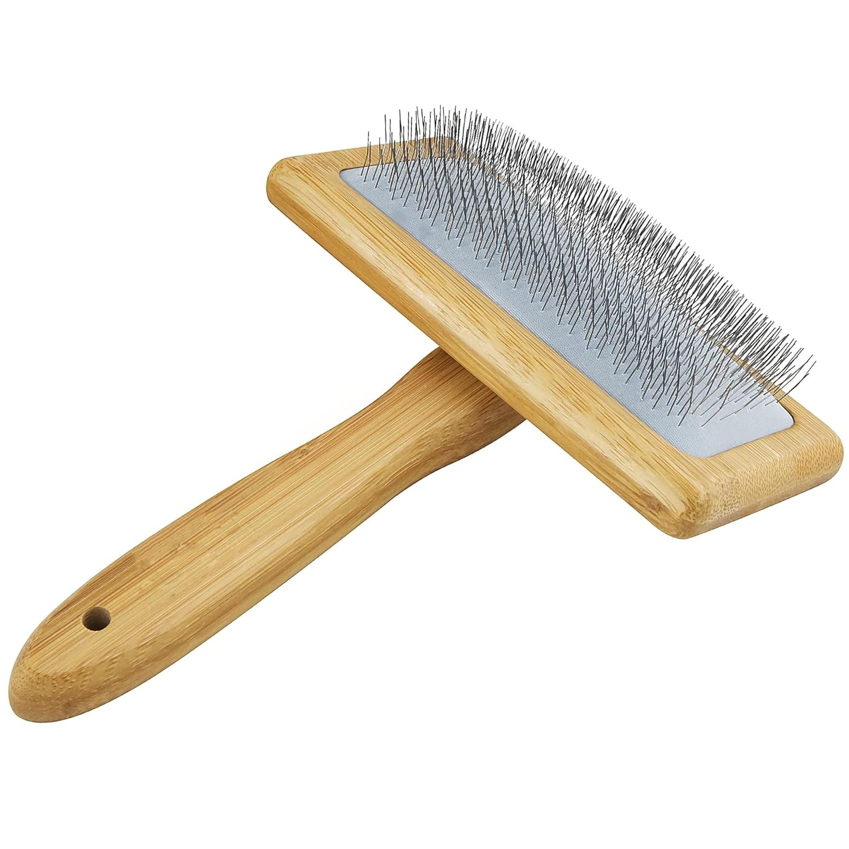 Slicker Brushes for dogs, Dog brush for long hair, Pet Professional Shedding Grooming Tools Cat Long Pin Brush with Non-slip Handle,Suitable for Medium and Long Haired Dogs Cats