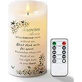 Homemory Memorial Candle Bereavement Sympathy Gifts for Loss of Loved One, Real Wax LED Candle with Remote Memorial Gifts for Loss of Mother Loss of Father in Memory of Loved One Remembrance Gift