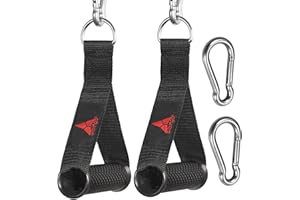 allbingo Pro Cable Handles Compatible with Bowflex and Cable Machine, Heavy Duty Exercise Hand Grips Attachment with 2 Carabiners for Resistance Bands Home Gym