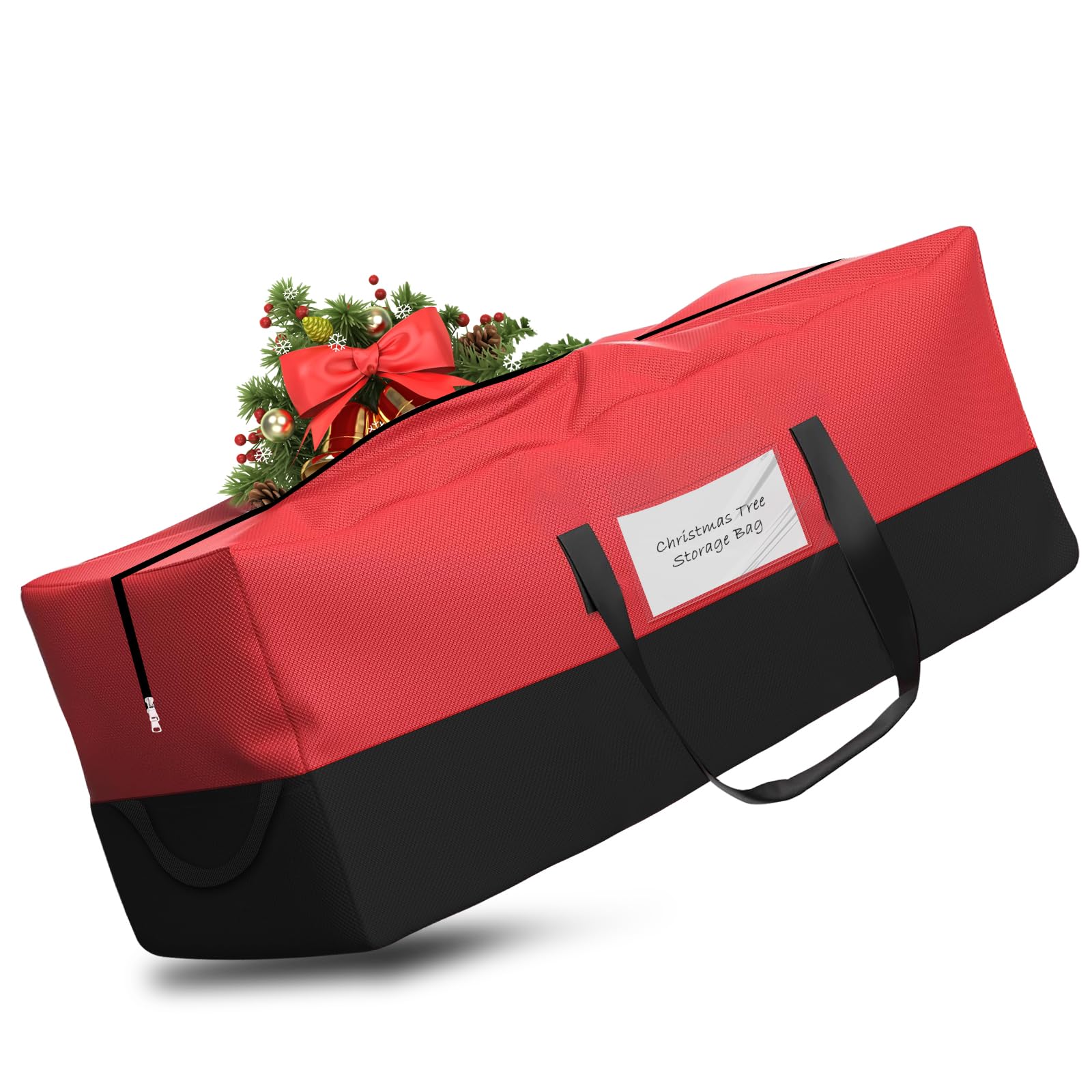 Premium Christmas Tree Storage Bag Fits Up to 7.5ft Tall Artificial Christmas Trees,Durable Reinforced Handles & Dual Zipper- Holiday Xmas Bag Made of Tear Proof 600D Oxford