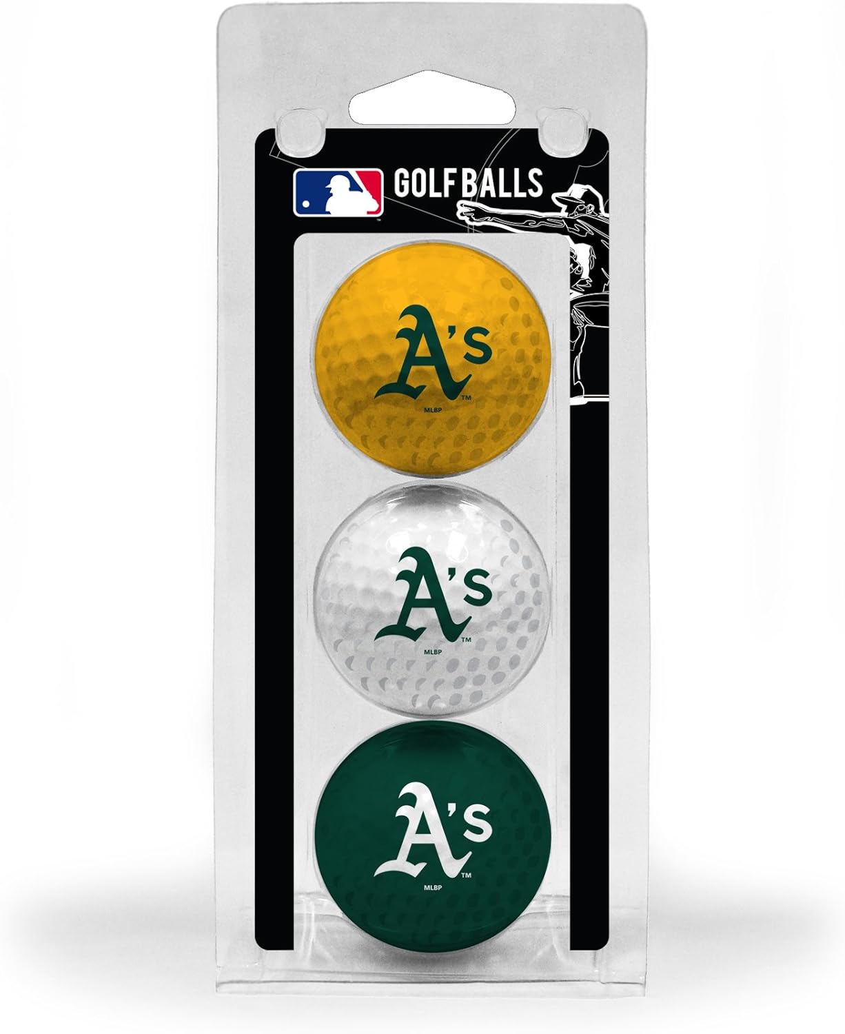 Team Golf MLB Oakland Athletics Regulation Size Golf Balls, 3 Pack, Full Color Durable Team Imprint : Sports Fan Golf Balls : Sports & Outdoors
