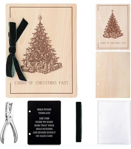 Amazon.com: Personalized Christmas Card Holder,Cards of Christmas Past  Binder Keepsake, Holiday Card Keeper Album, Greeting Card Album Organizer  (Christmas Card 04) : Office Products