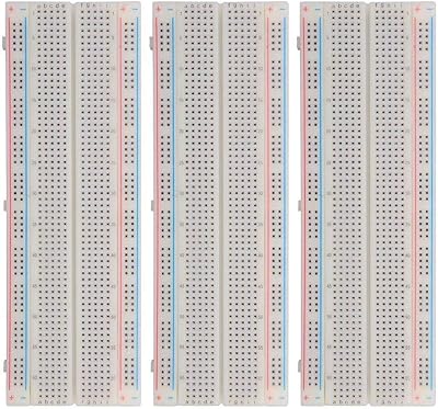 Hailege 3pcs 830 Tie Points Solderless Breadboard 165x50mm 2.54mm Pitch