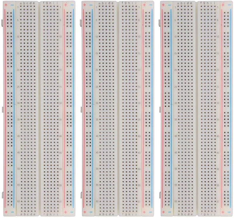 Hailege 3pcs 830 Tie Points Solderless Breadboard 165x50mm 2.54mm Pitch