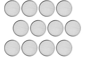 YARNOW 12Pcs Stainless Steel Sprouting Screen Lids Mesh Jar Caps for Seed Germination and Fermentation