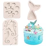 SAKOLLA Mermaid Theme Cake Fondant Mold - Seahorse