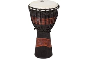 Toca TSSDJ-MB Street Series Rope Tuned Wood Djembe, Small - Brown and Black Stain