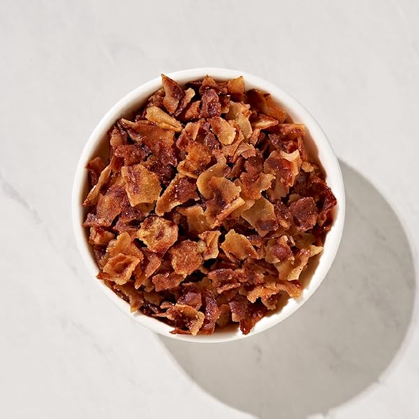 FRESH GOURMET VEGAN BACON-LESS BITS – 3.5 OZ PLANT-BASED TOPPING FOR SALADS, POTATOES, SOUPS, AND MORE | SOY-FREE, KOSHER, AND SMOKY FLAVOR | RESEALABLE POUCH