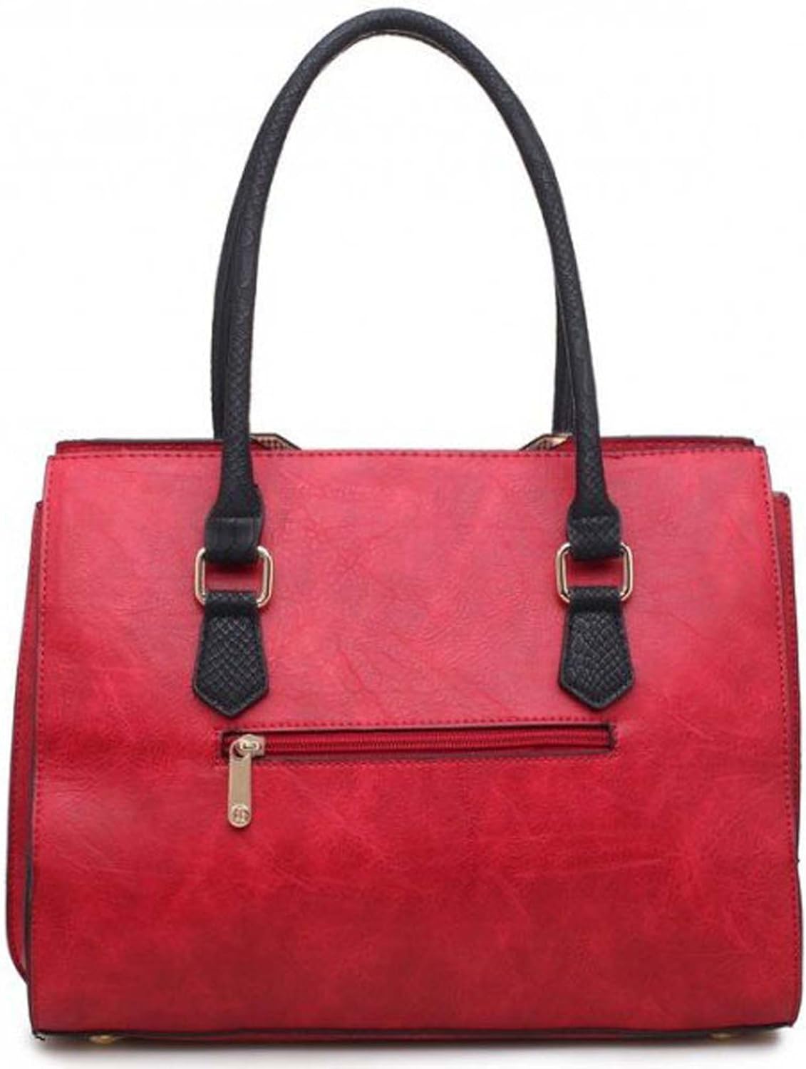 zip tote bag with studded sides