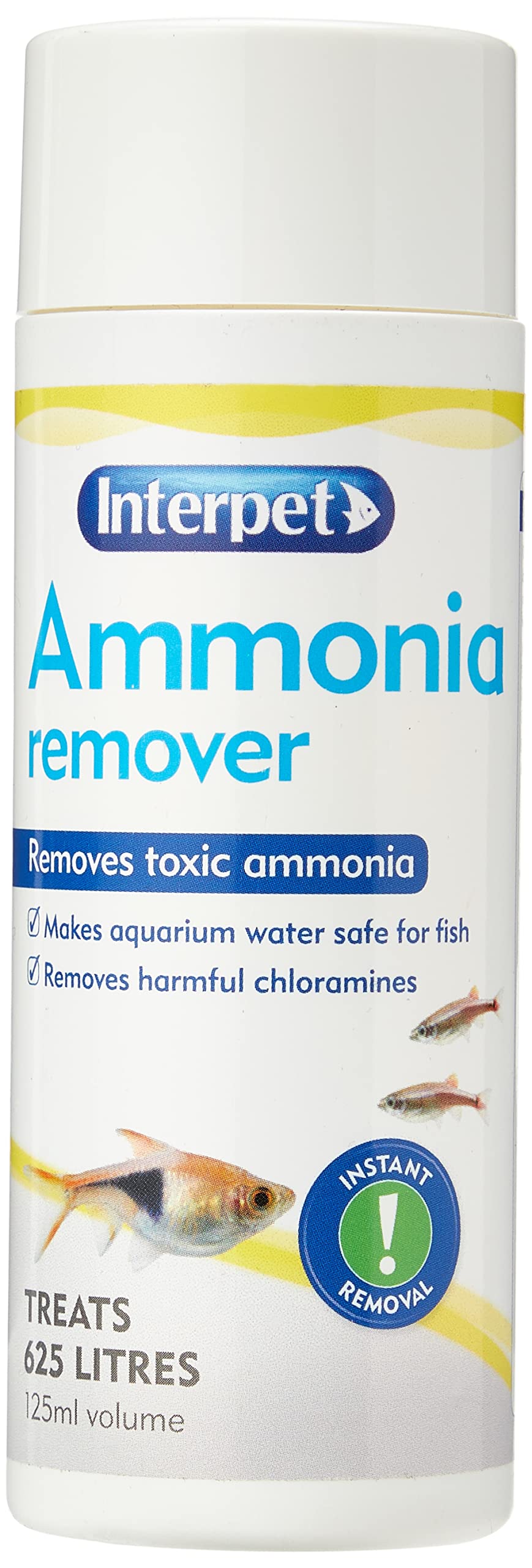 Interpet Aquarium Fish Tank Ammonia Remover, Removes Chloramine, 125 ml, Treats 625 Litre of Aquarium Water