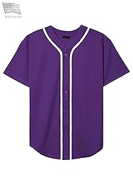 Hat and Beyond Mens Baseball Button Down Jersey