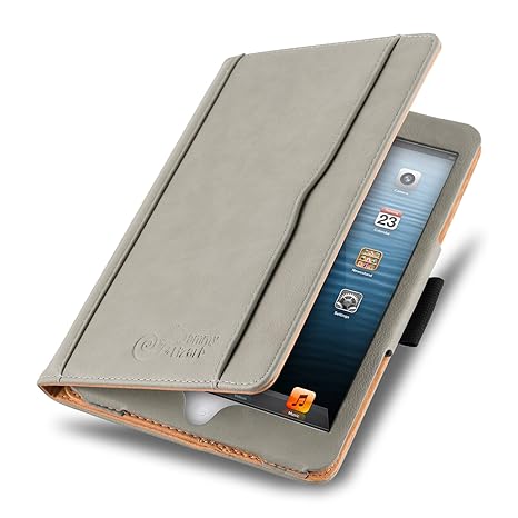 JAMMYLIZARD Hülle für iPad Mini | Ledertasche Flip Case [Business Tasche] Leder Smart Cover Lederhülle für iPad Mini 4. 3. 2.