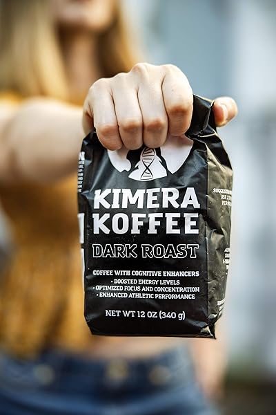 KIMERA KOFFEE DARK ROAST – ORGANIC GROUND COFFEE INFUSED WITH ESSENTIAL BRAIN VITAMINS GROUND (12OZ)