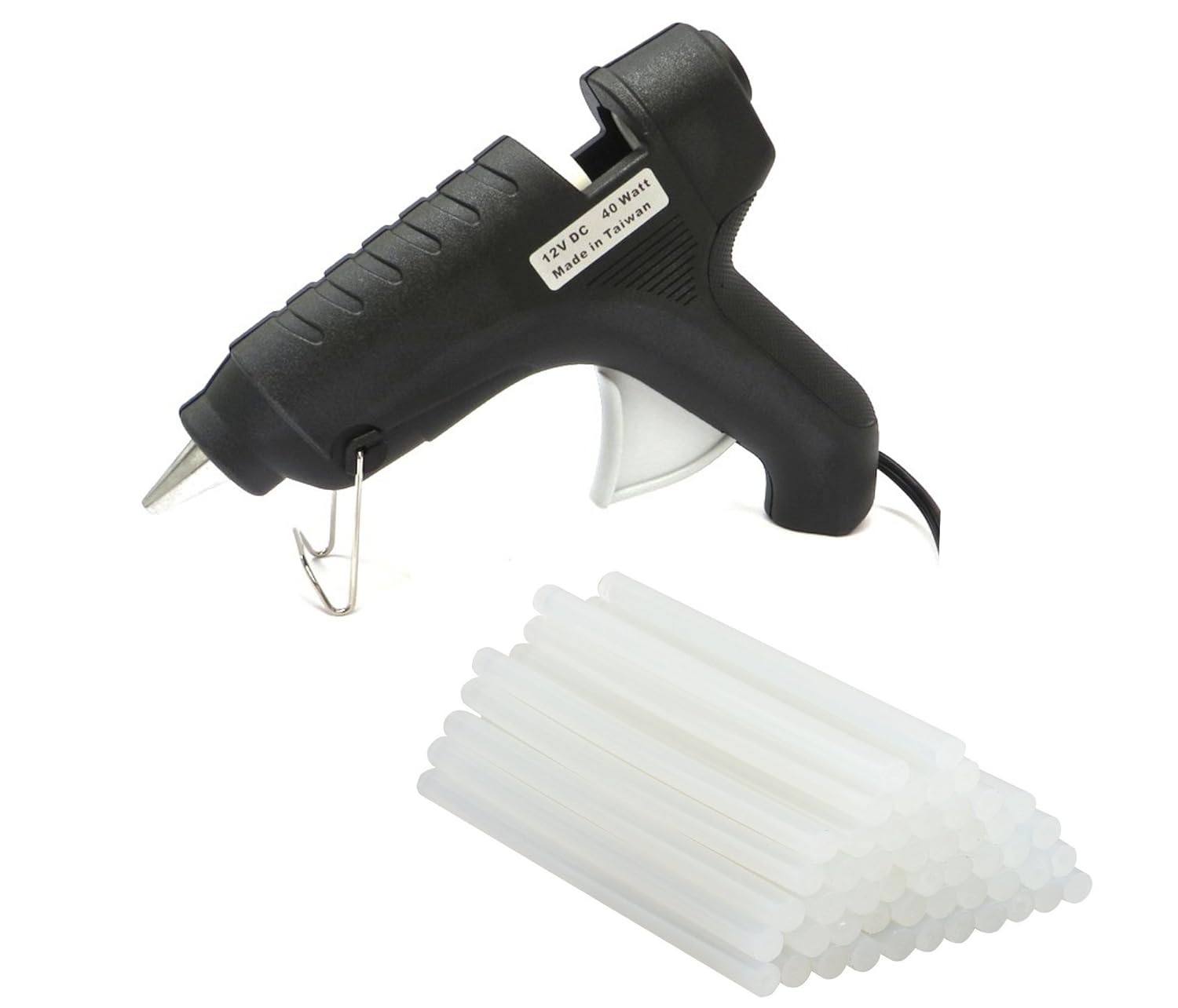 Glun Plastic 40 W Itek Hot Melt Glue Gun with 25 Glue Sticks (Black