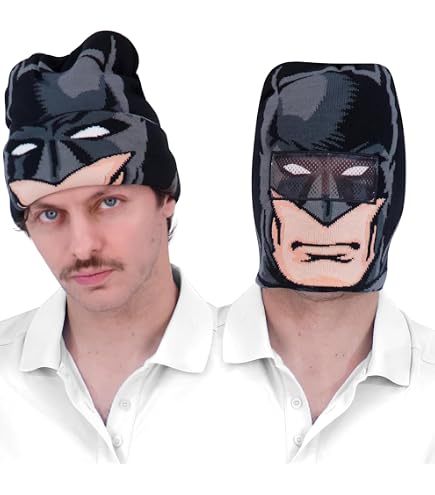 New Era Cap Men's Batman Heather Gray Cuff Knit Beanie, OSFA at