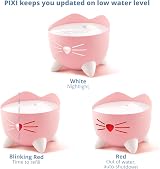 Catit PIXI Drinking Fountain for Cats Pink with Triple Action Filter view 5