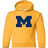 UGP Campus Apparel YH02 - Michigan Wolverines Primary Logo YOUTH HOODIE - X-Large - Gold