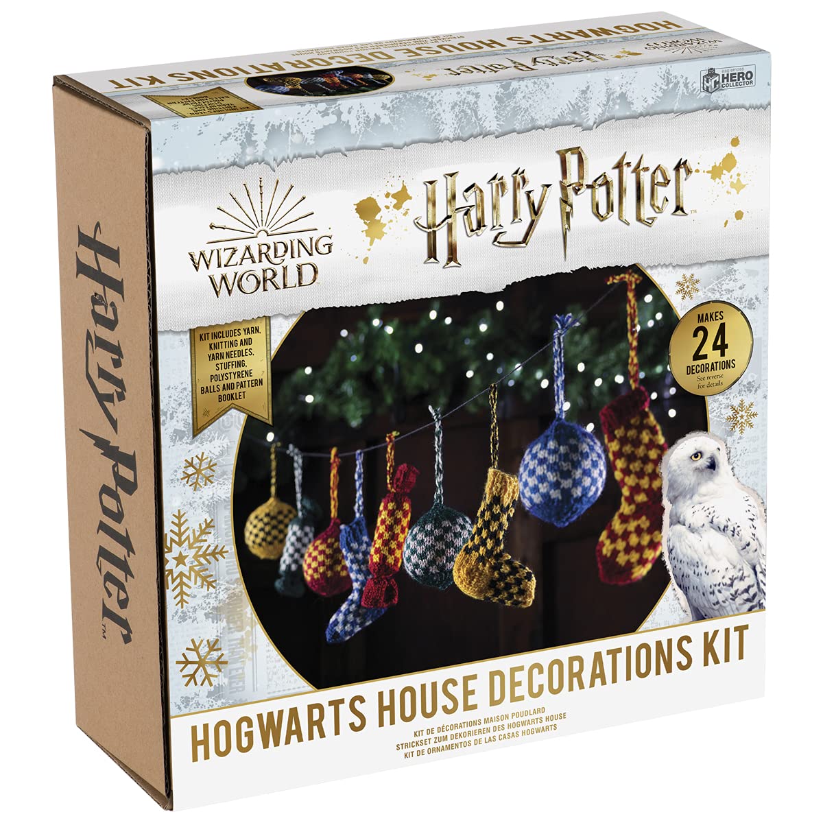 Wizarding World - Hogwarts Christmas Decorations Kit - Harry Potter Wizarding World Knitting Kits by Eaglemoss Collections