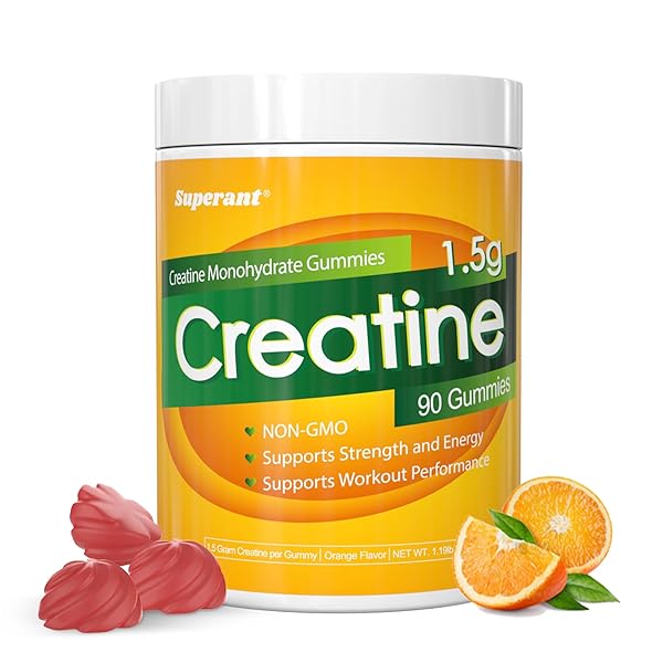 SUPERANT CREATINE MONOHYDRATE GUMMIES FOR MEN & WOMEN,...