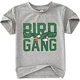 GLIGLITTR Toddler Girl Boy Game Day Football T-Shirt Bird Gang Shirt Short Sleeve Funny Kid Football Team Sports Fans Tee Top