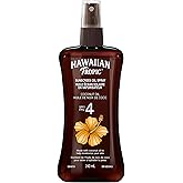 Hawaiian Tropic Moisturizing Dark Tanning Oil Mist, SPF 4, 240ml | Moisturizing Body Oil, Tan Enhancer, Cocoa Butter Oil, Coc