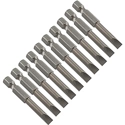 LDEXIN 10 Pcs SL5 Magnetic Slotted Screwdriver Bits