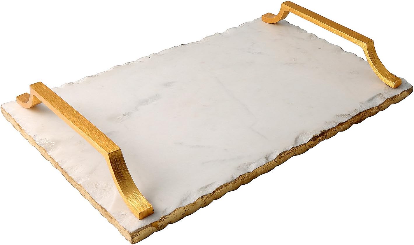 Best Kitchen Counter Marble And Gold Tray