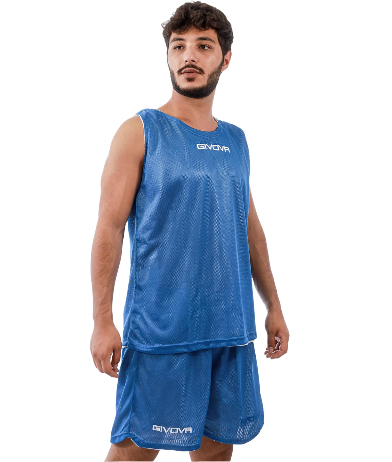 Givova, kit double, light blue/white, XL