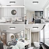 Defurhome LED Ceiling Light 18W 1500LM 5000K IP54 Flush Mount Black view 9