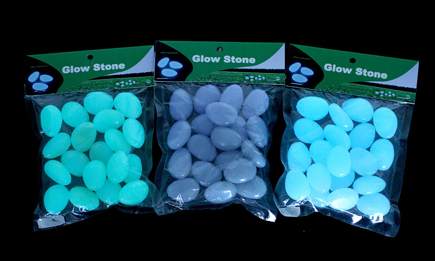 Trendfinding 165 g / 3.5 cm decorative luminous pebbles decorative stones table decoration