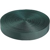 Devobunch Heavy Duty Nylon Webbing - 1.5 Inch Nylon Strapping for Outdoor DIY Gear Repair, 1.5 Inch by 10, 25, or 50 Yards (10 Yard, 1.5'' Forest Green)