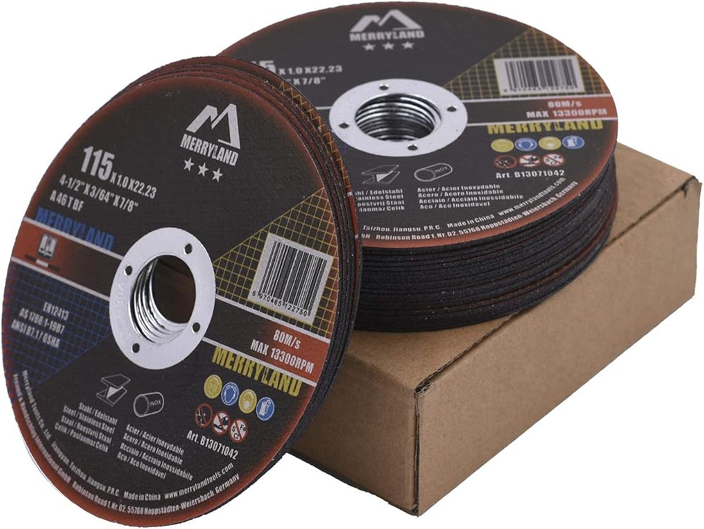 Merryland 115mm Cutting Disc Metal INOX 1.0mm 22.23mm Bore 25pcs Bravo-Line