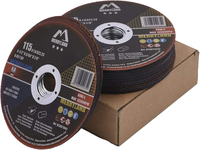 Merryland 115mm Cutting Disc Metal INOX 1.0mm 22.23mm Bore 25pcs Bravo-Line
