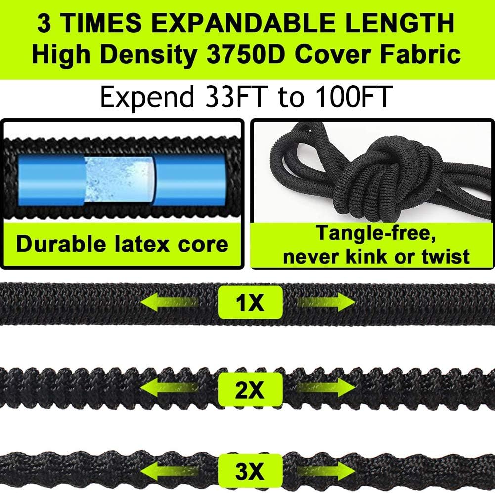 JAJ 100 ft Expandable Garden Hose Set Retractable Lightweight Durable Flexible Water Hose with 3/4 Nozzle Solid Valve and High Pressure Water Spray Nozzle Hoses : Garden & Outdoor