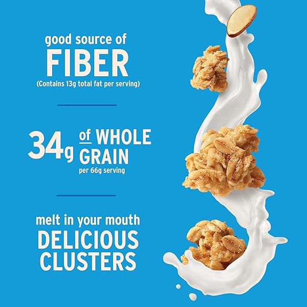 KELLOGG’S EXTRA GRANOLA CEREAL, FIBER CEREAL, FAMILY BREAKFAST, ALMOND, 20.2OZ BOX (1 BOX)