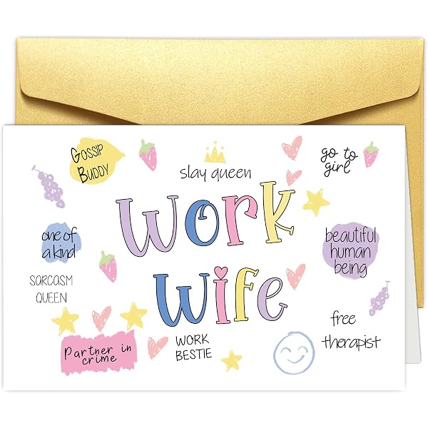 Make-up-Tasche „Being My Work Wife“ – 23,5x17 Cm, Beige, Mit Reißverschluss