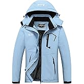 MOERDENG Women's Waterproof Ski Jacket Warm Winter Snow Coat Mountain Windbreaker Hooded Raincoat Jacket