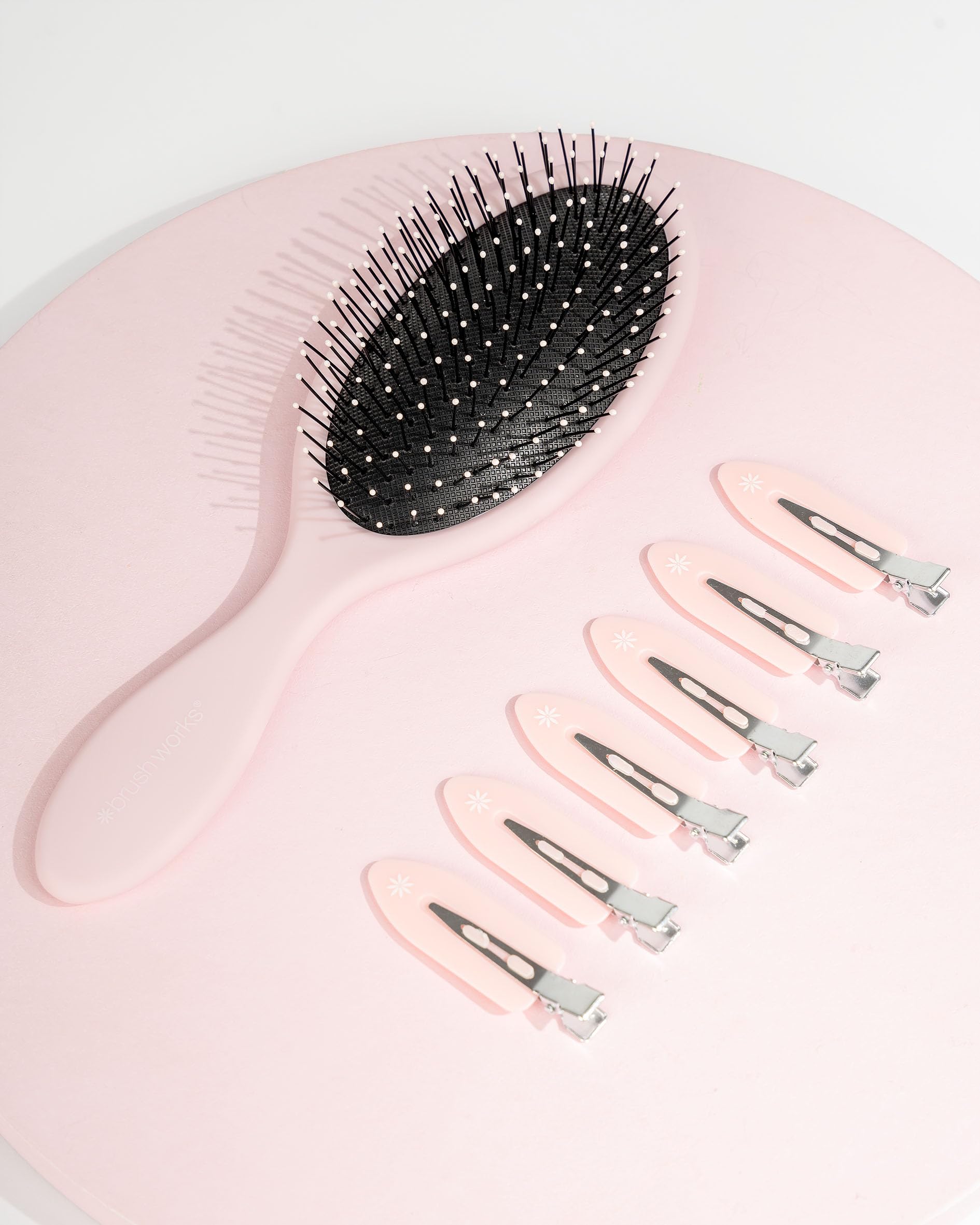 Brushworks Luxury Hair Styling Set (Pink)