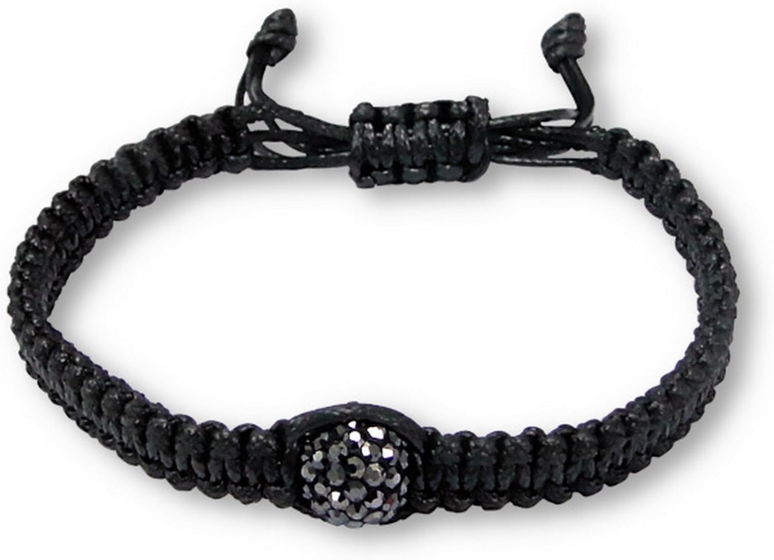 Bracelet with Crystal Ball Cotton Cord + Balls Fashion Bracelet Jewelled
