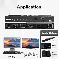J-Tech Digital 8K HDMI Audio Extractor with eARC