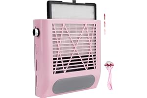 CoFashion Nail Dust Collector for Acrylic Nails Vacuum Machine, 80W Adjustable Vacuum, Electric Nails Filter for Manicure Nail Fan Dust Collector